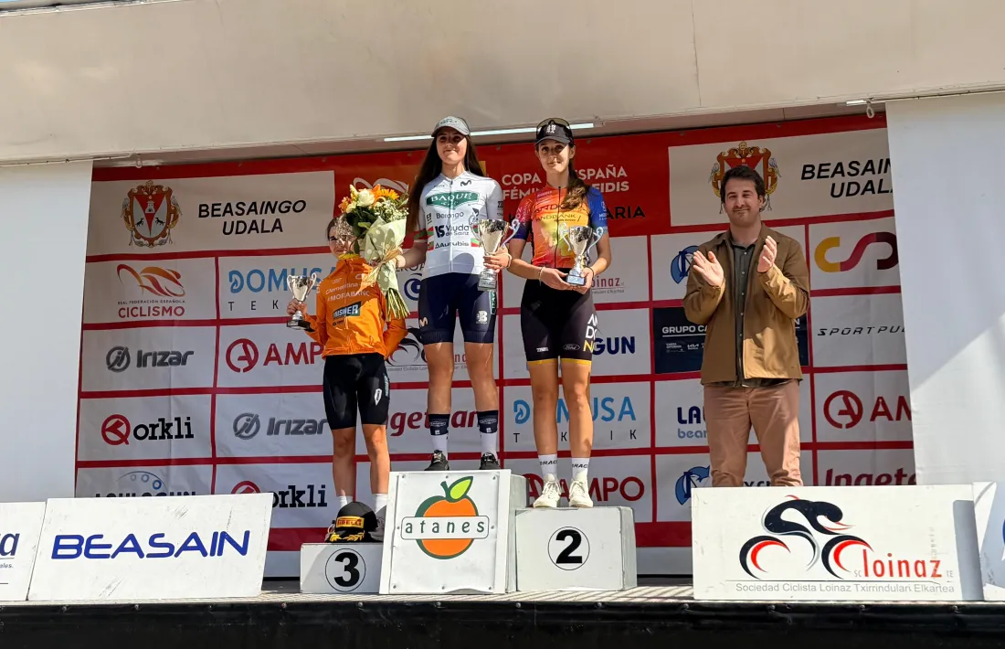 Valeria Piñol, al podi de Beasain.