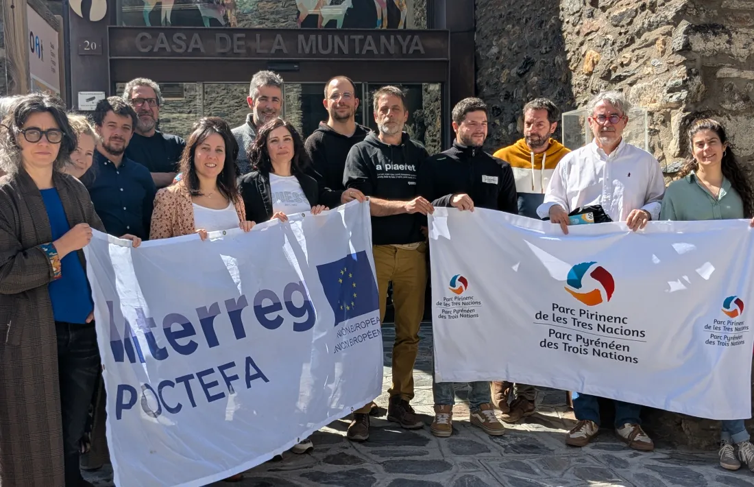 Els participants en el seminari de llançament del projecte Poctefa del parc de les Tres Nacions.