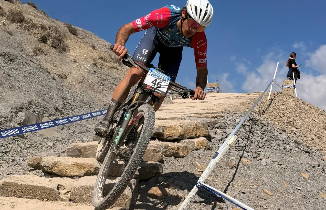 Roger Turné, en acció. 