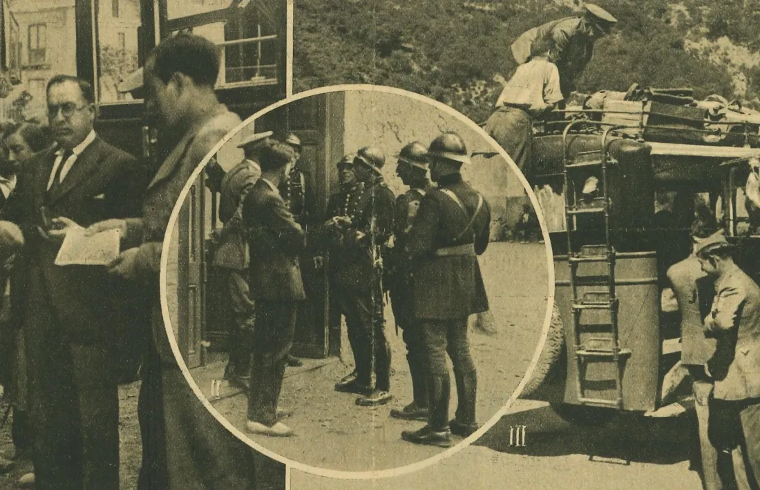 (peu de foto 3) Els gendarmes es van deslegar a Sant Julià per controlar l’entrada de passatgers i mercaderies.