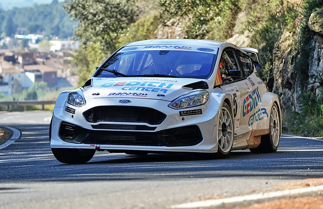 Gerard de la Casa, amb el seu Ford Fiesta, a la Pujada a Alcover.