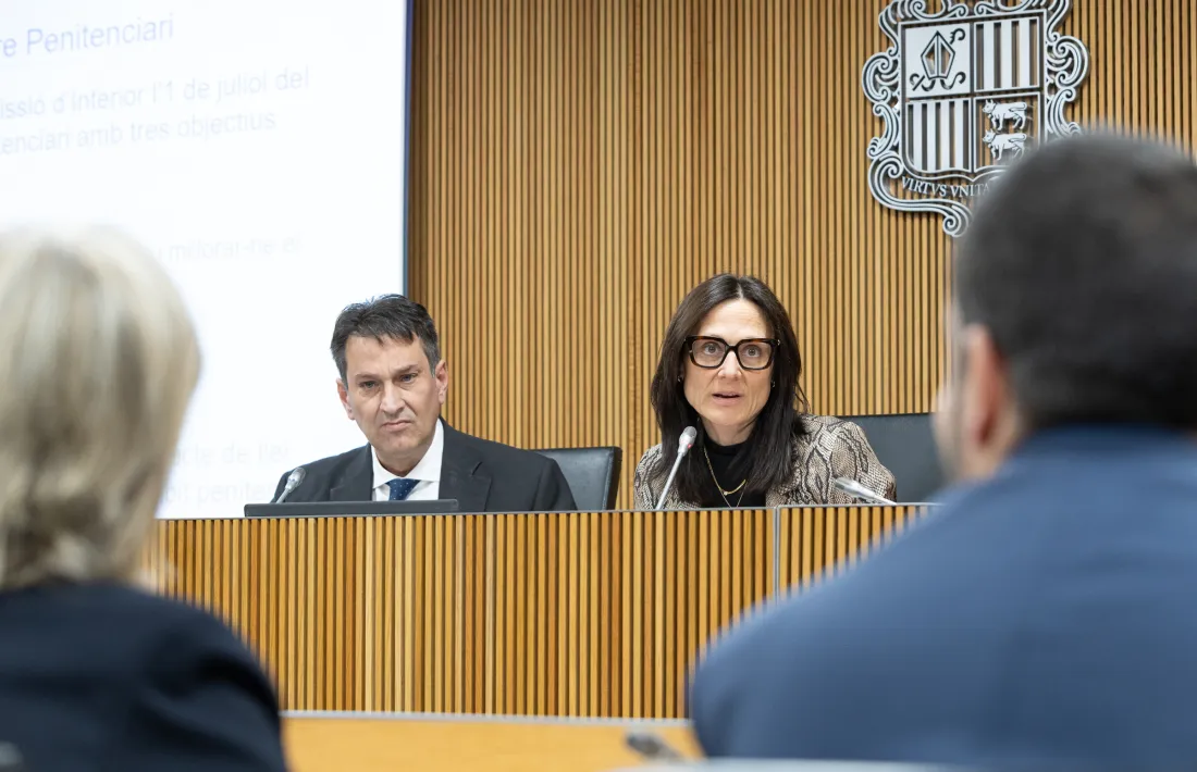 García i Molné durant la seva compareixença d'aquesta tarda a la comissió legislativa de Justícia, Interior i Afers Institucionals.