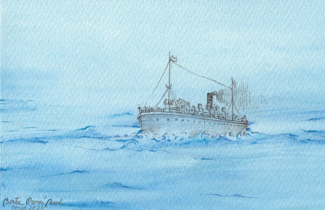 El 'Begoña', el buc en què es van embarcar la Quimeta i l'Anselm rumb a Buenos Aires.