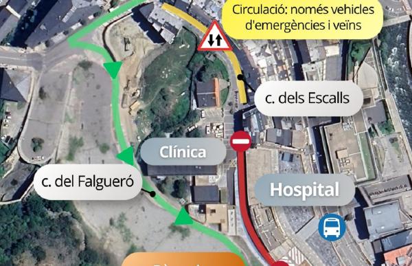 Tall de sis mesos al viaducte del carrer dels Escalls per obres