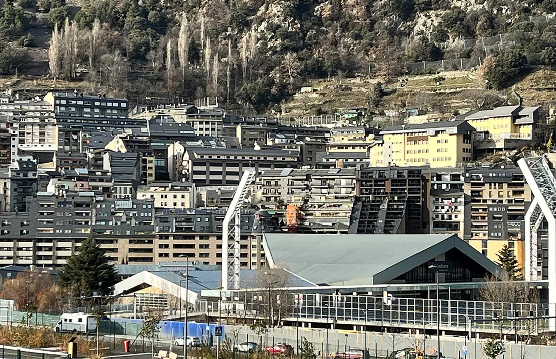 Vista d'edificis d'Andorra la Vella.