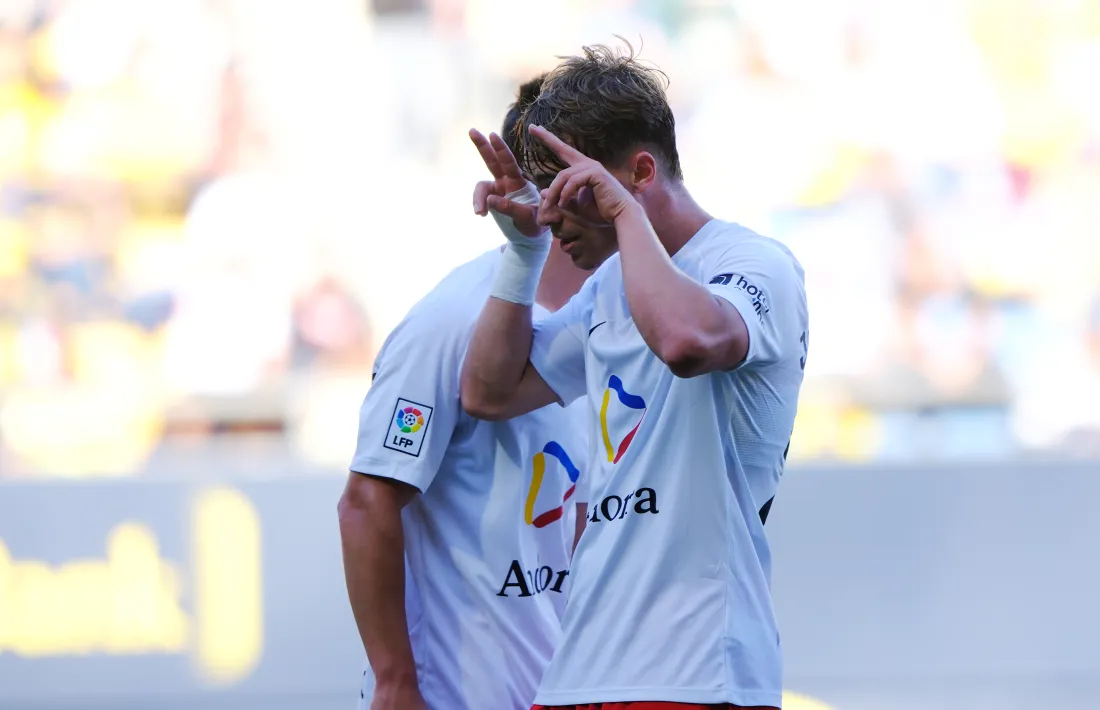 Josep Cerdà, l'extrem de Pollença de l'FC Andorra, va marcar el gol del triomf contra el Cadis.