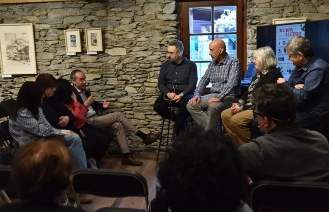 Eric Jover, Joan Martínez Benazet, Àngels Mach i Enric Dilmé, ahir a cal Federico.