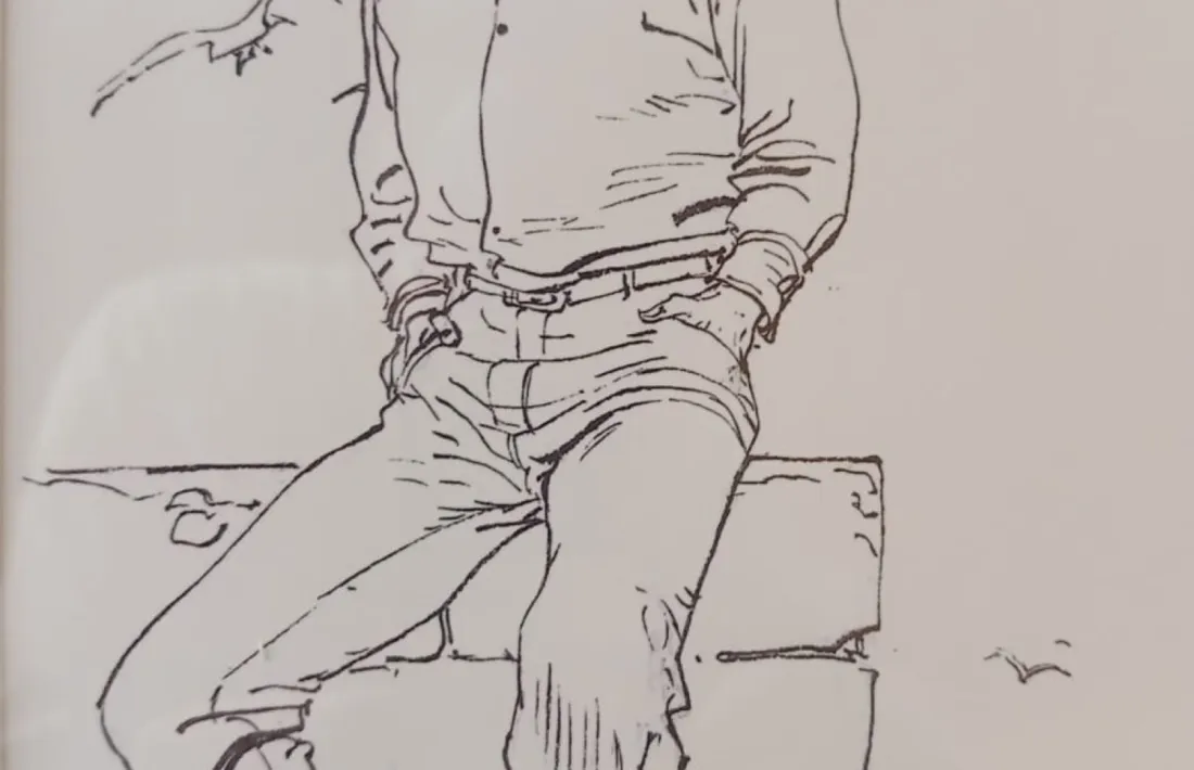 El dibuix de Bernard Prince que em va dedicar al Saló de Barcelona el 1990.