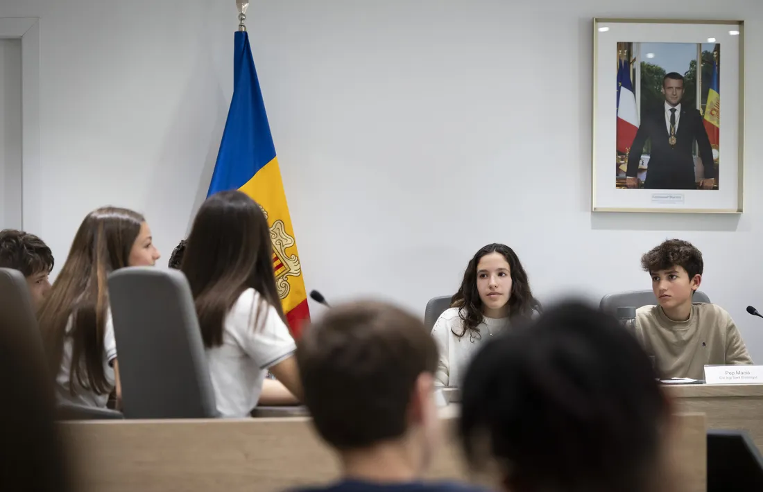 Un moment de la sessió del Consell dels Joves.