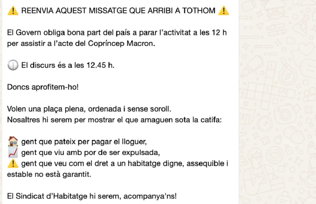 El SHA crida els ciutadans a omplir la plaça del Poble a partir de les 12 hores.