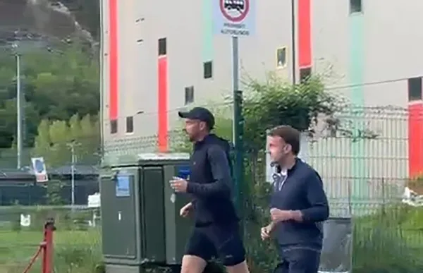 macron running