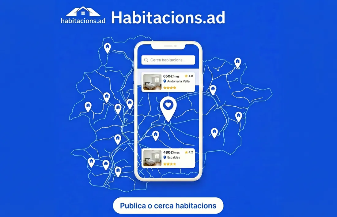 La plataforma 'Habitacions.ad'.