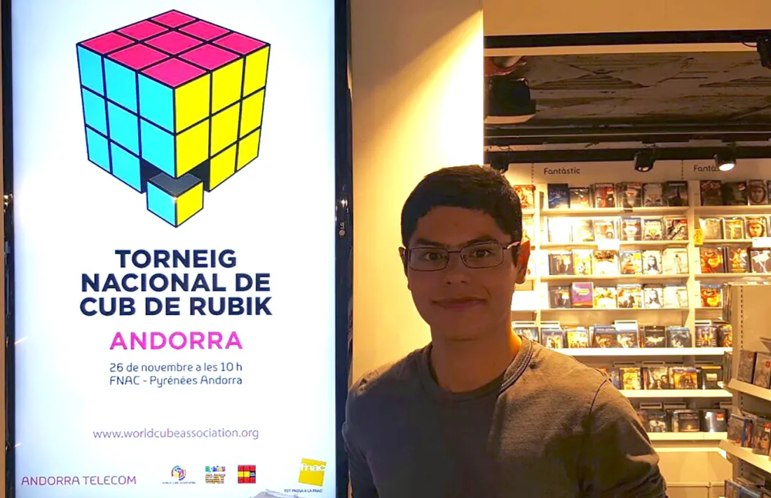 Darío Roa guanya el primer campionat internacional de cub de Rubik d'Andorra