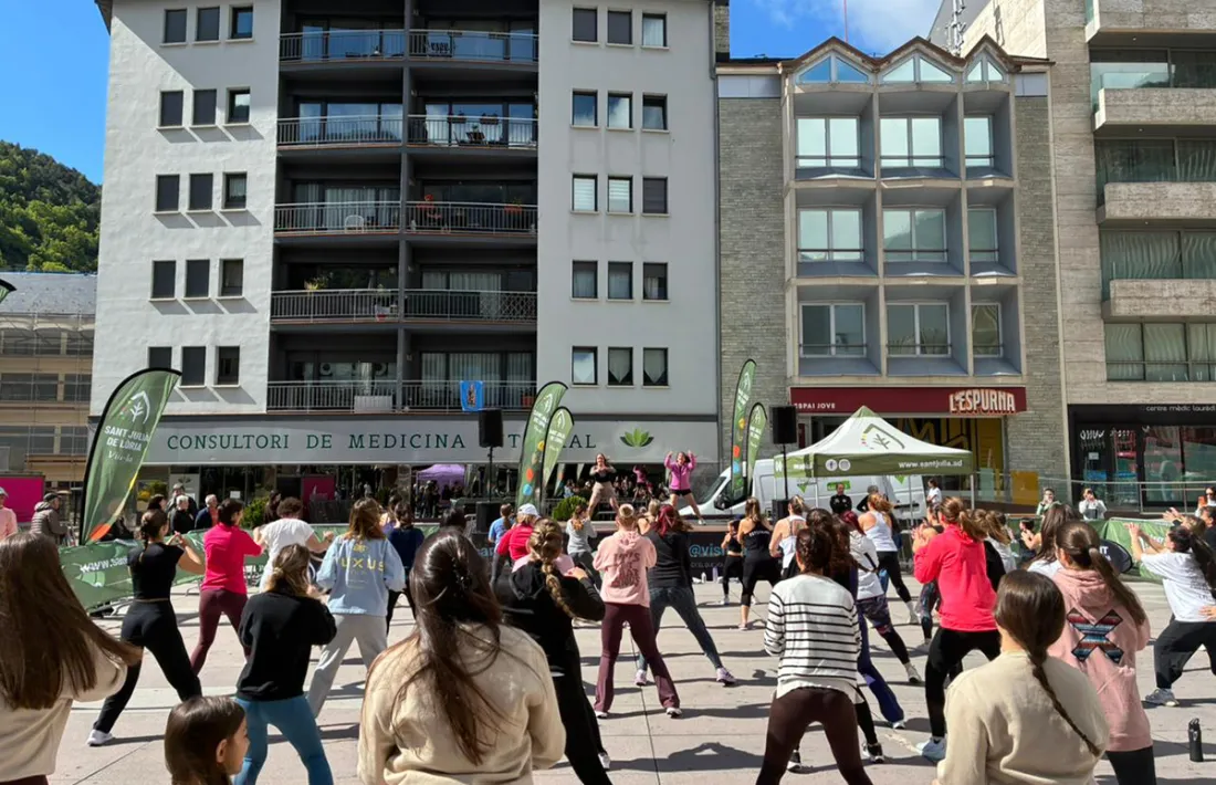 Un moment de la jornada solidària d'avui.