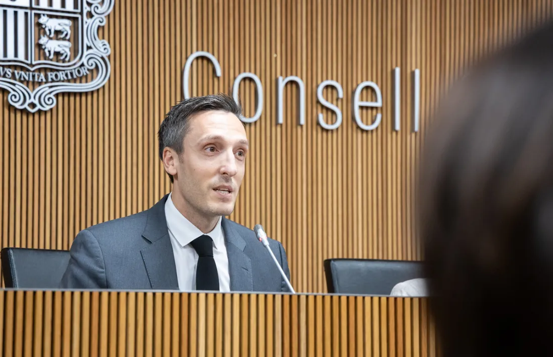 El director de l’Agència de Qualitat de l’Ensenyament Superior d’Andorra, Isaac Galobardes, en una compareixença.