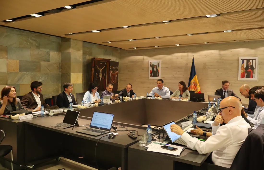 Una imatge de la reunió de cònsols d'avui a Ordino.