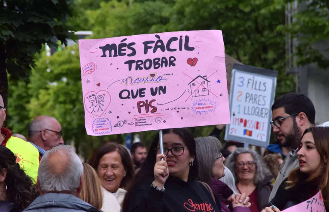 Un moment de la manifestació del 16M.