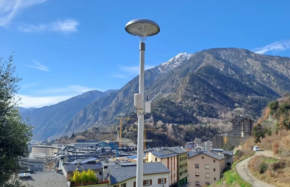 Un dels sensors instal·lats a Escaldes-Engordany.